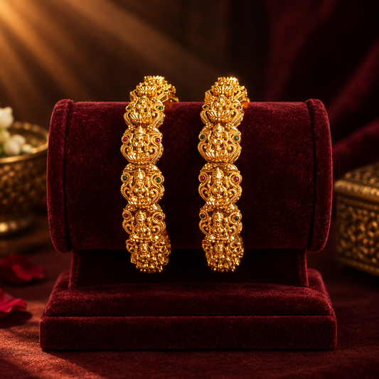 GOLDEN NISHVIKA OPENABLE NAGAS BANGLES