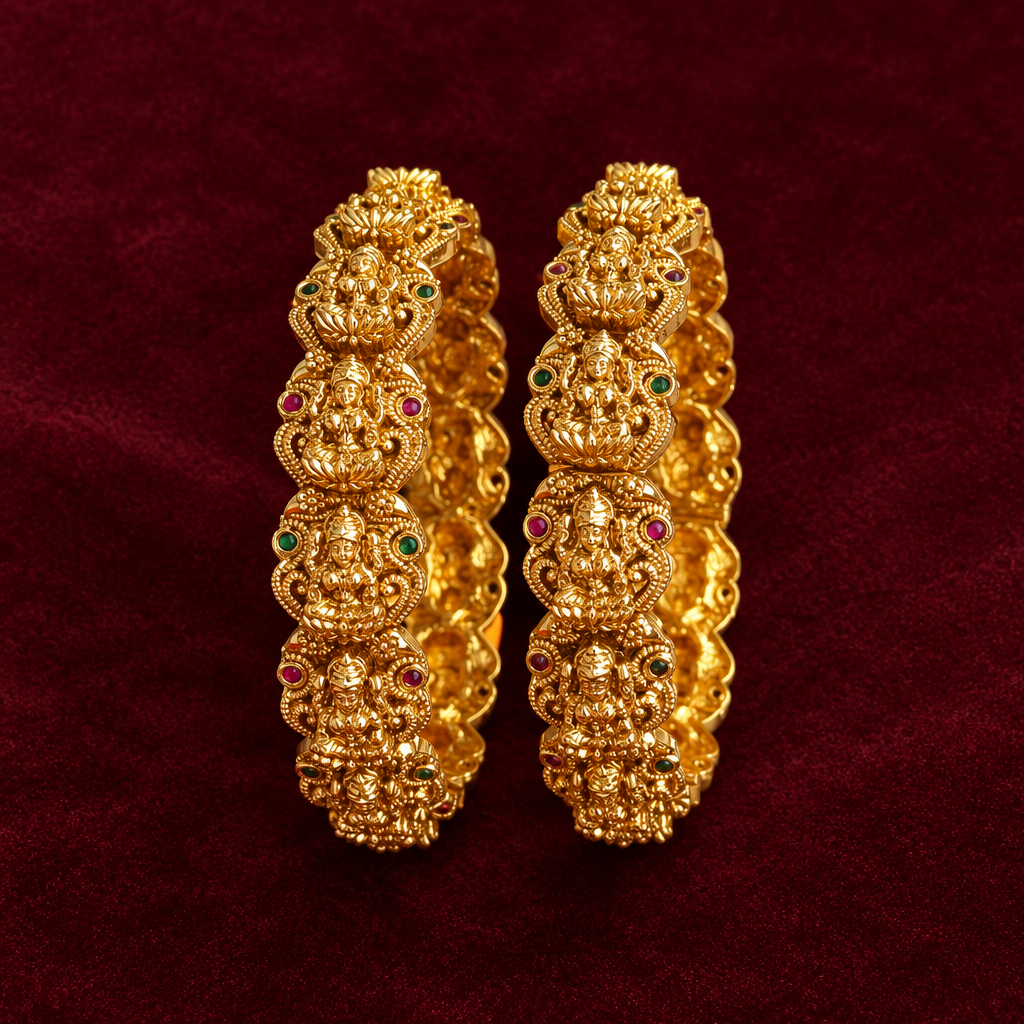 GOLDEN NISHVIKA OPENABLE NAGAS BANGLES