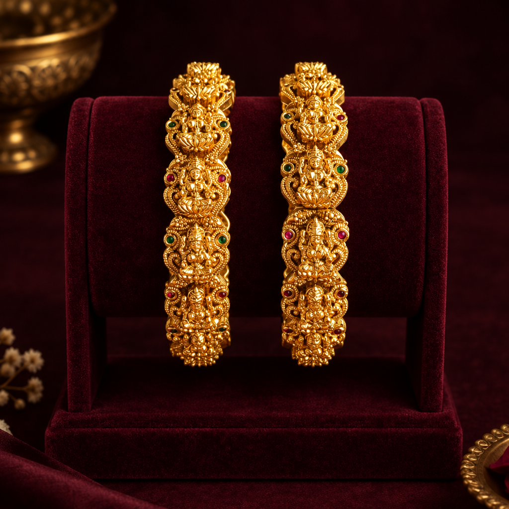 GOLDEN NISHVIKA OPENABLE NAGAS BANGLES