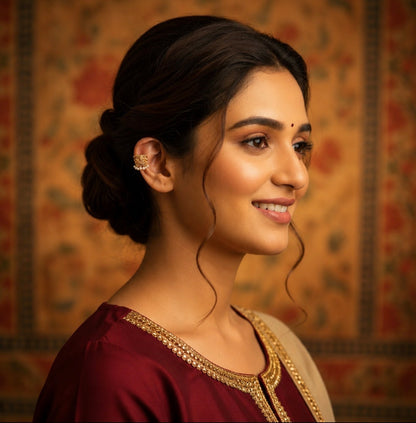 GOLDEN JIYA BUGADI  EARRINGS