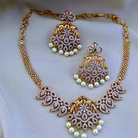 GOLDEN PRAHASINI TEMPLE JEWELLERY SET