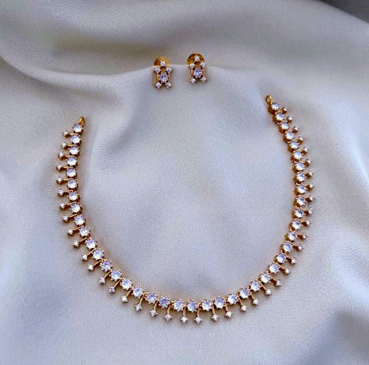 GOLDEN NISSA ZIRCONIA JEWELLERY SET