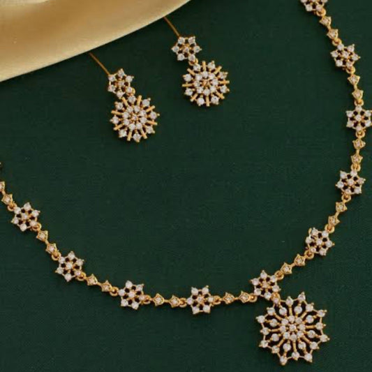 GOLDEN LAASYA ZIRCONIA JEWELLERY SET
