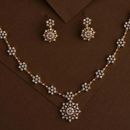 GOLDEN LAASYA ZIRCONIA JEWELLERY SET
