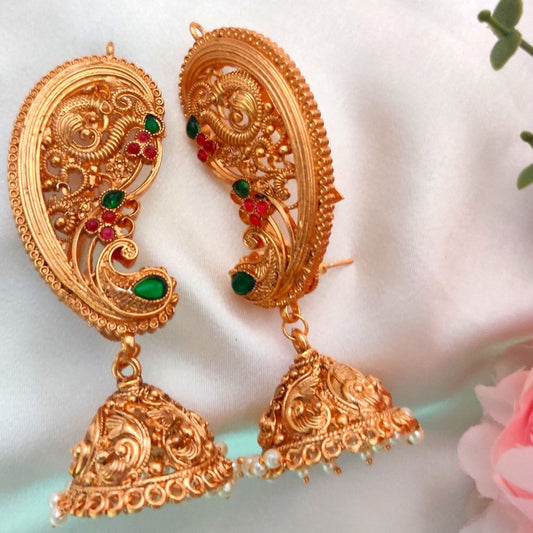 GOLDEN JAANU TEMPLE JHUMKI