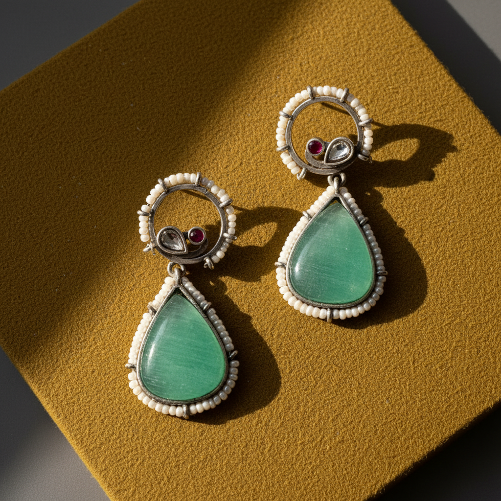 MINT ANALA  SILVER PLATED EARRINGS