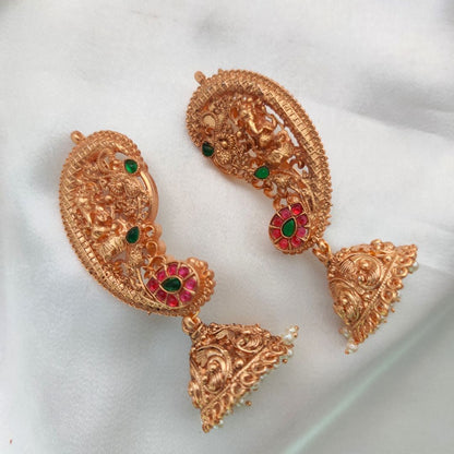 GOLDEN NEELA TEMPLE JHUMKI