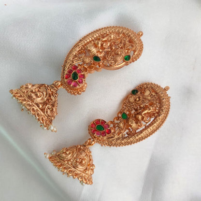 GOLDEN NEELA TEMPLE JHUMKI