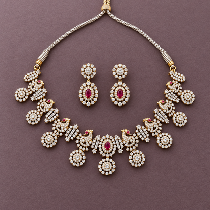 RUBY MAALYA ZIRCONIA JEWELLERY SET