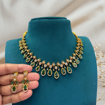 EMERALD SILYA ZIRCONIA JEWELLERY SET