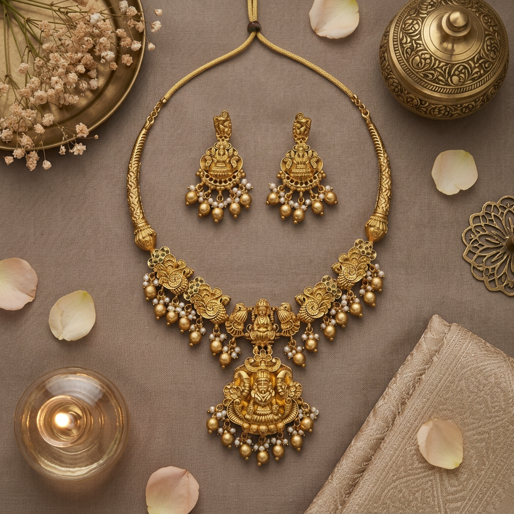 GOLDEN UMYAL JEWELLERY SET