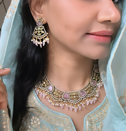 PINK PARUL VICTORIAN JEWELLERY SET