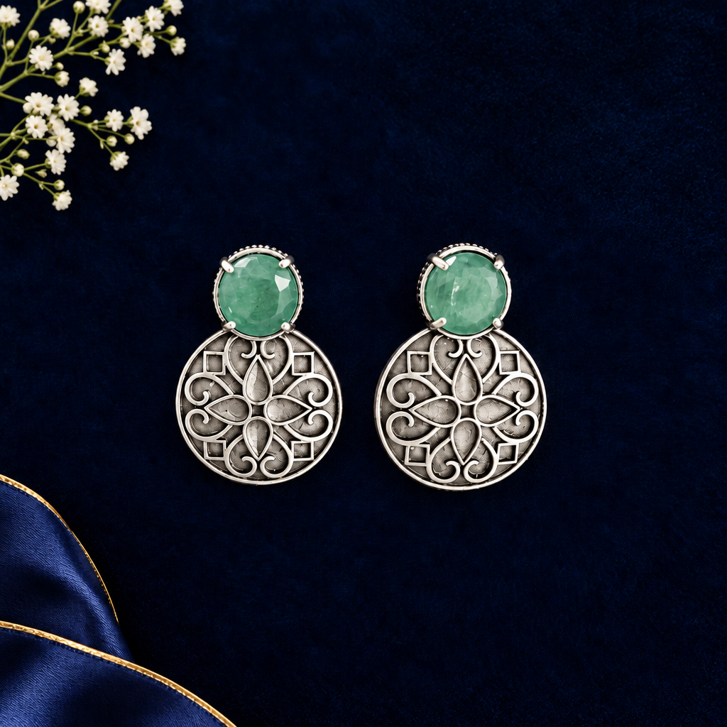 MINT PRILAYA SILVER PLATED EARRINGS