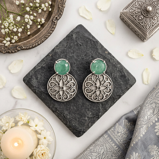 MINT PRILAYA SILVER PLATED EARRINGS
