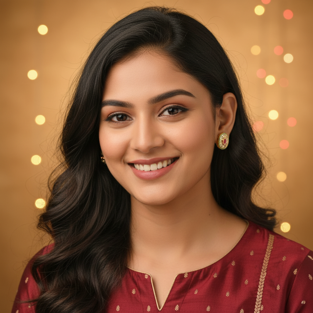 RUBY EESHA KUNDAN STUD EARRINGS