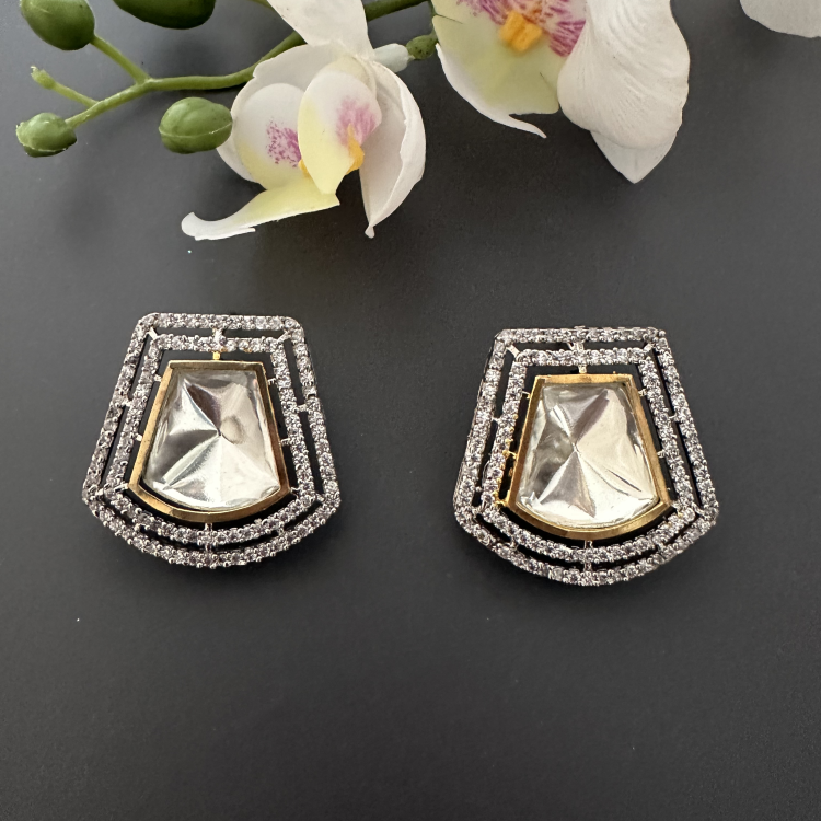 ORIGINAL SILVER MUDRA STATEMENT EARRINGS