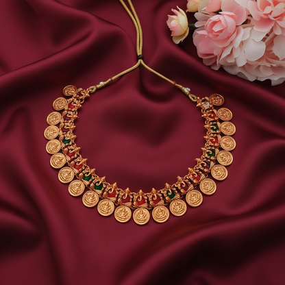 MULTICOLOR SAMAIRA TEMPLE JEWELLERY SET