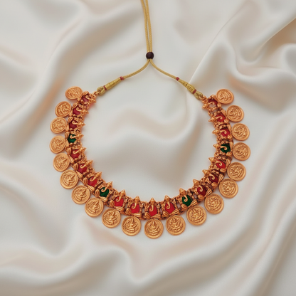 MULTICOLOR SAMAIRA TEMPLE JEWELLERY SET