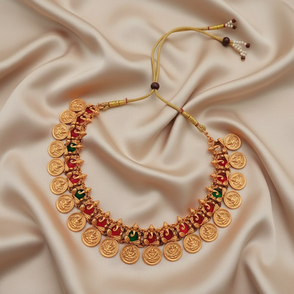 MULTICOLOR SAMAIRA TEMPLE JEWELLERY SET