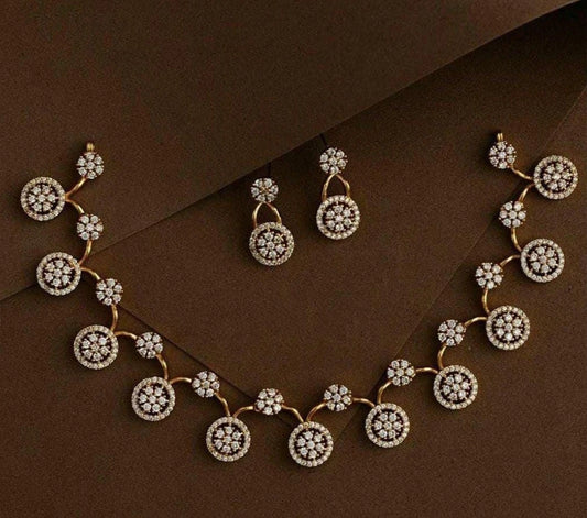 GOLDEN CAMILA ZIRCONIA JEWELLERY SET