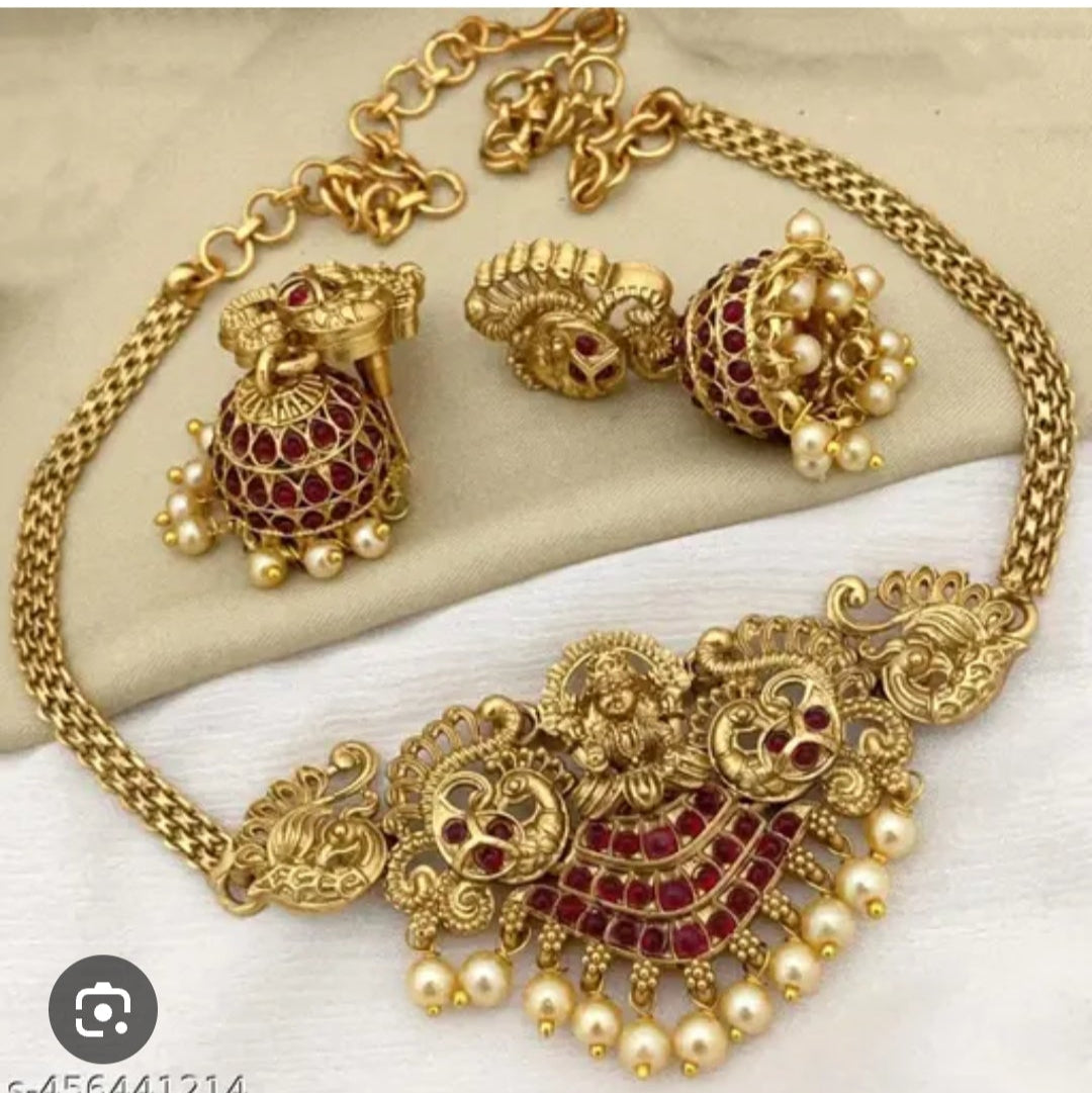 RUBY RAJI TEMPLE JEWELLERY SET