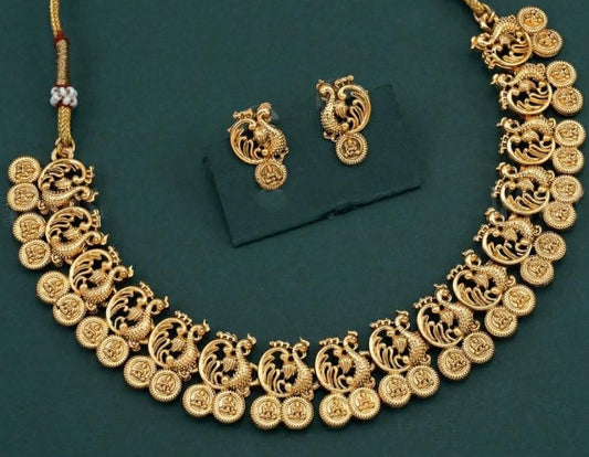 GOLDEN AKALYA TEMPLE JEWELLERY SET