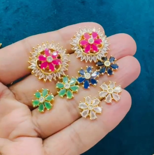 COLOR CHANGEABLE CHHAVI STUD EARRINGS