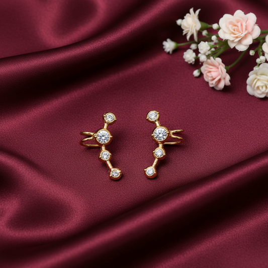 DIAMOND AIRA SIDE EARCUFF EARRINGS