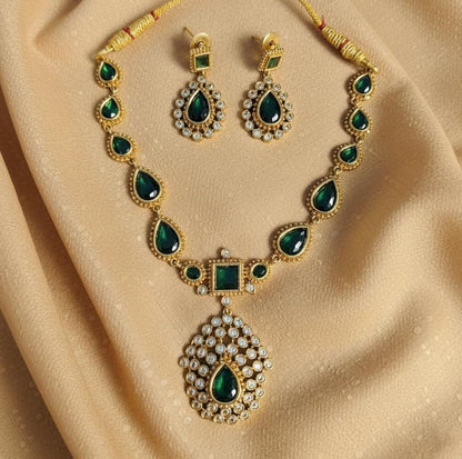 PREMIUM EMERALD JYOTHIKA JEWELLERY SET
