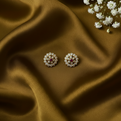 RUBY DIAMOND NAKSHATRA STUD EARRINGS