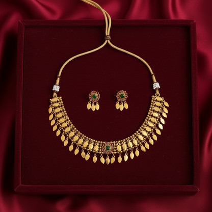 GOLDEN VIHANA ELAKKATHALI JEWELLERY SET