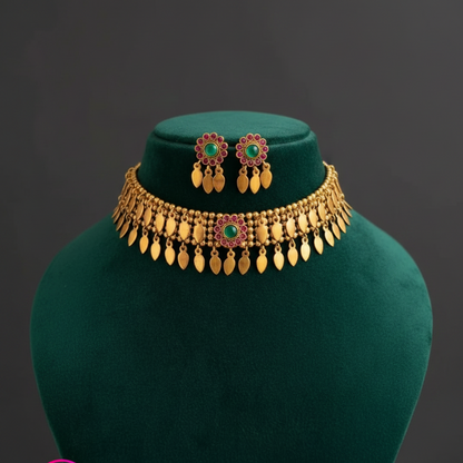 GOLDEN VIHANA ELAKKATHALI JEWELLERY SET