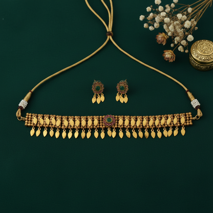 GOLDEN VIHANA ELAKKATHALI JEWELLERY SET