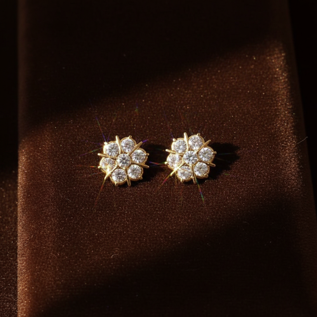 DIAMOND NAVAMIK STUD EARRINGS