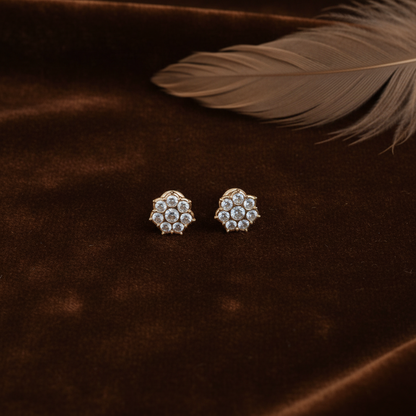 DIAMOND VIBHA EIGHT STONE STUD EARRINGS