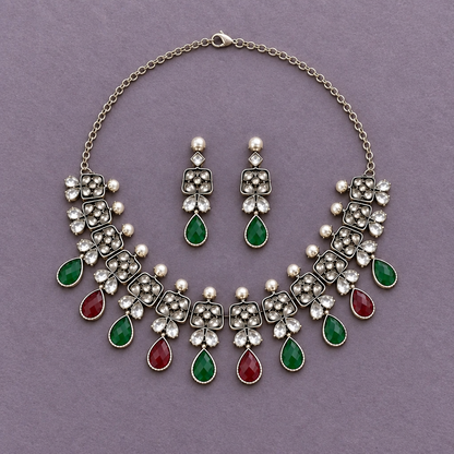 CELEBRITY SILVER PLATED JEWELLERY SET