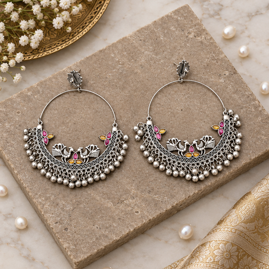MULTICOLOR MUA SILVER PLATED EARRINGS