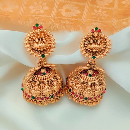 GOLDEN AHANA TEMPLE JHUMKI