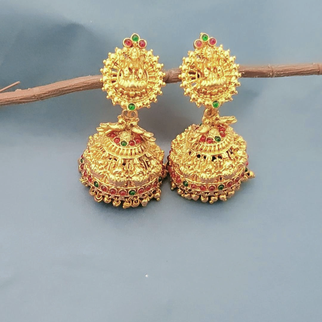 GOLDEN AHANA TEMPLE JHUMKI