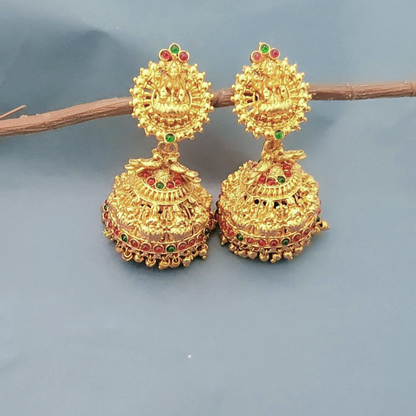 GOLDEN AHANA TEMPLE JHUMKI