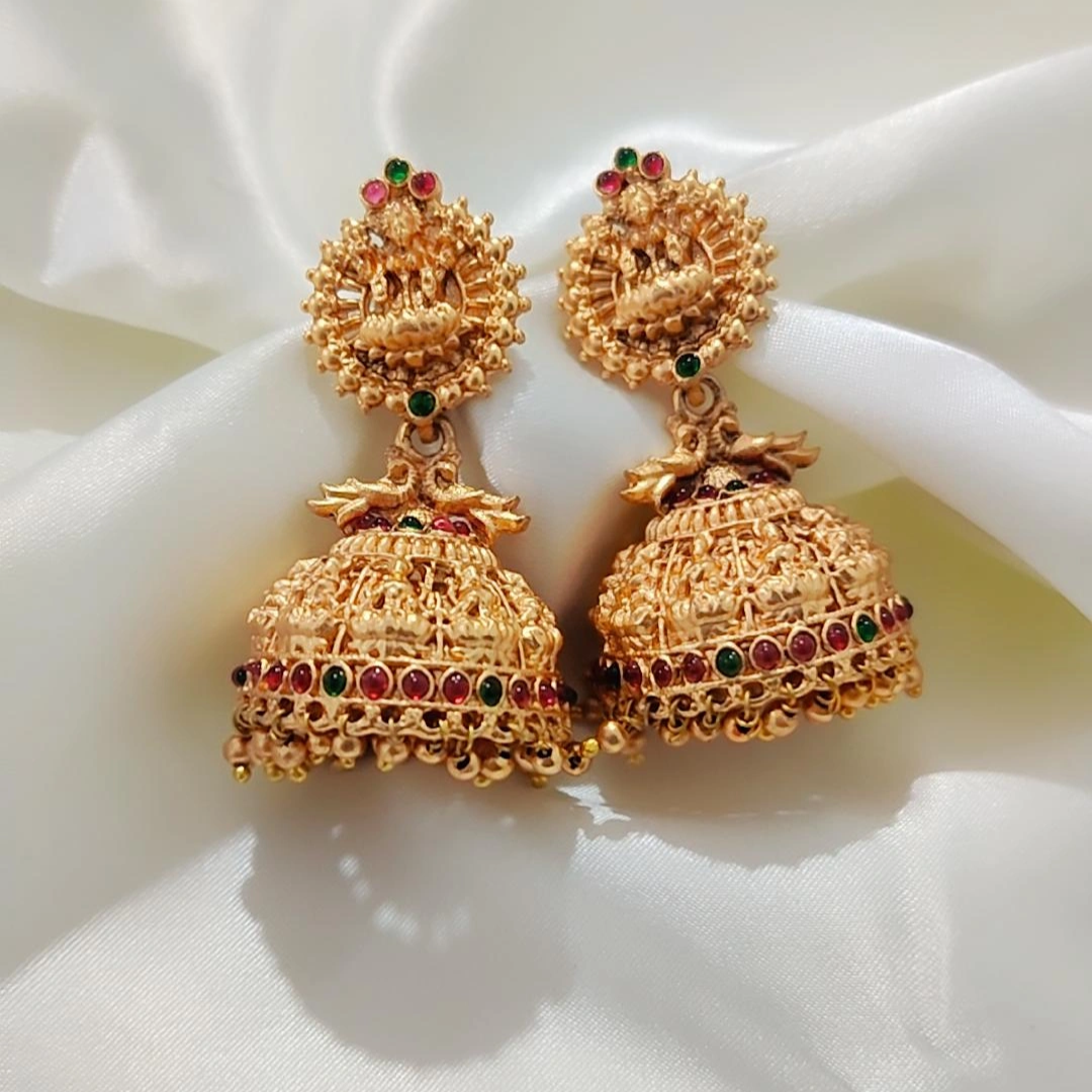 GOLDEN AHANA TEMPLE JHUMKI