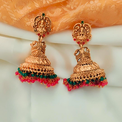 MULTICOLOR AMISHI TEMPLE JHUMKI