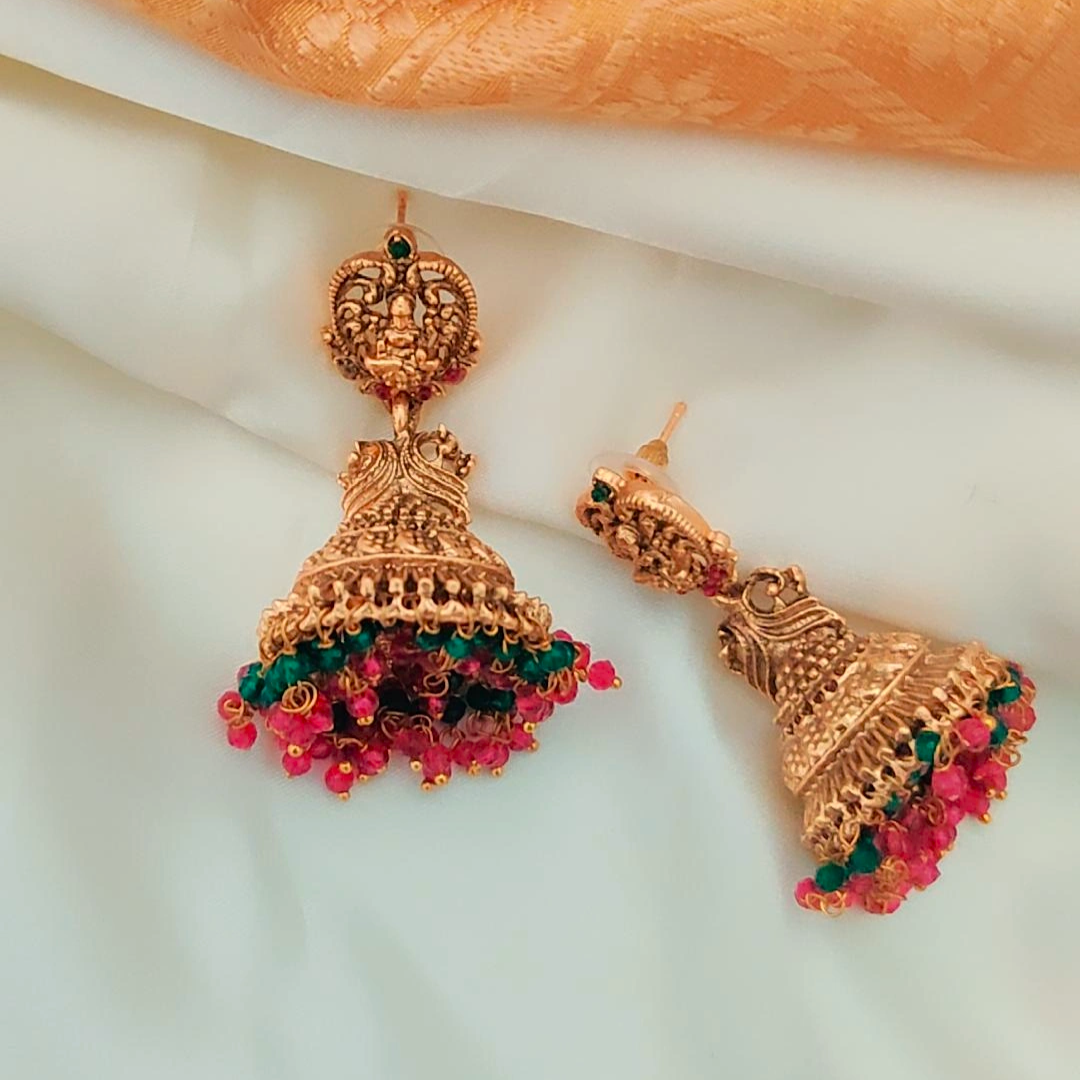 MULTICOLOR AMISHI TEMPLE JHUMKI