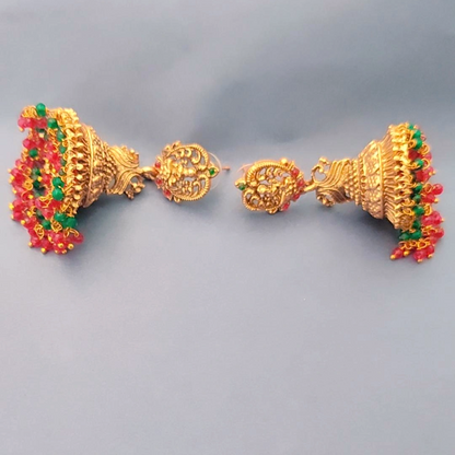 MULTICOLOR AMISHI TEMPLE JHUMKI