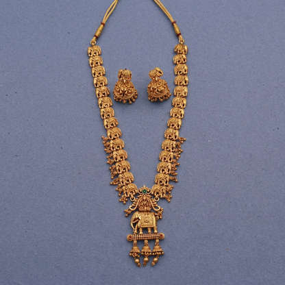 GOLDEN UDYATI TEMPLE JEWELLERY SET