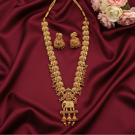 GOLDEN UDYATI TEMPLE JEWELLERY SET