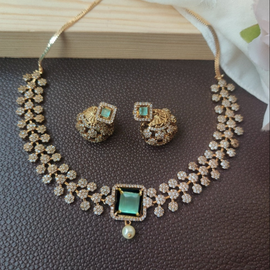 MINT ALAYA ZIRCONIA JEWELLERY SET