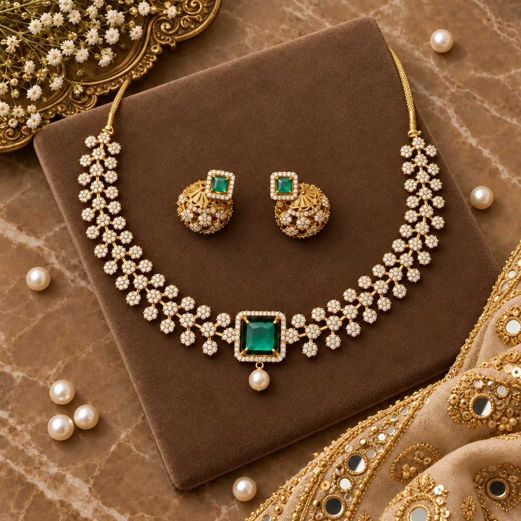 MINT ALAYA ZIRCONIA JEWELLERY SET