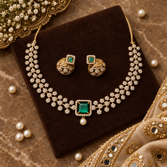 MINT ALAYA ZIRCONIA JEWELLERY SET