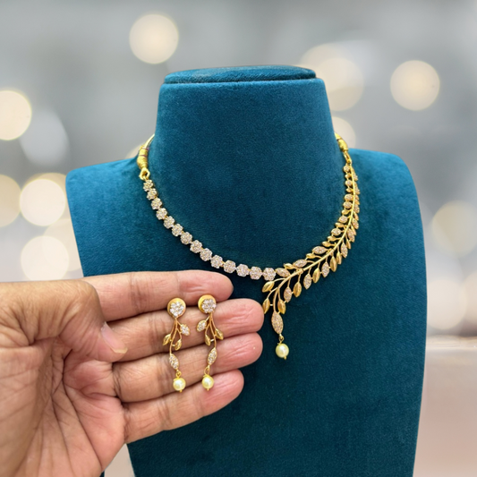 GOLDEN CECIL ZIRCONIA JEWELLERY SET